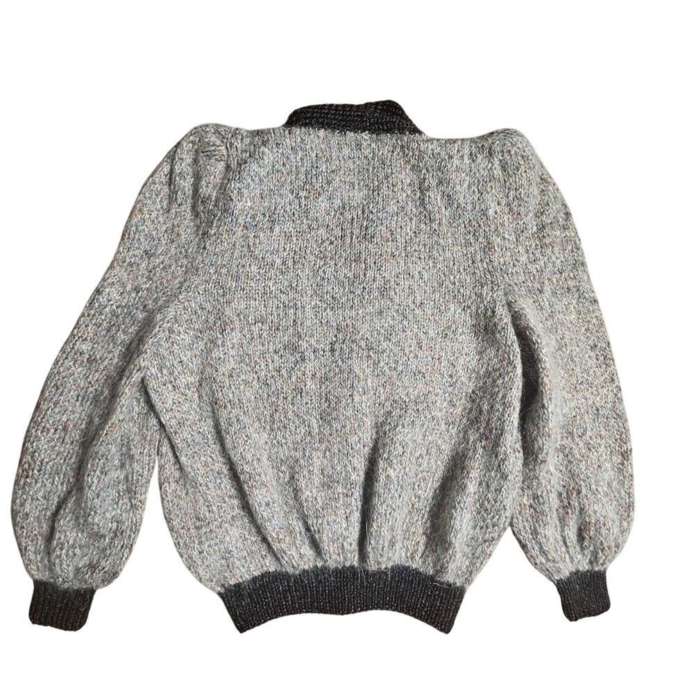 Vintage Gucci Wool Angora Blend Marled Knit Cardigan Sweater S 90s Grunge Luxury